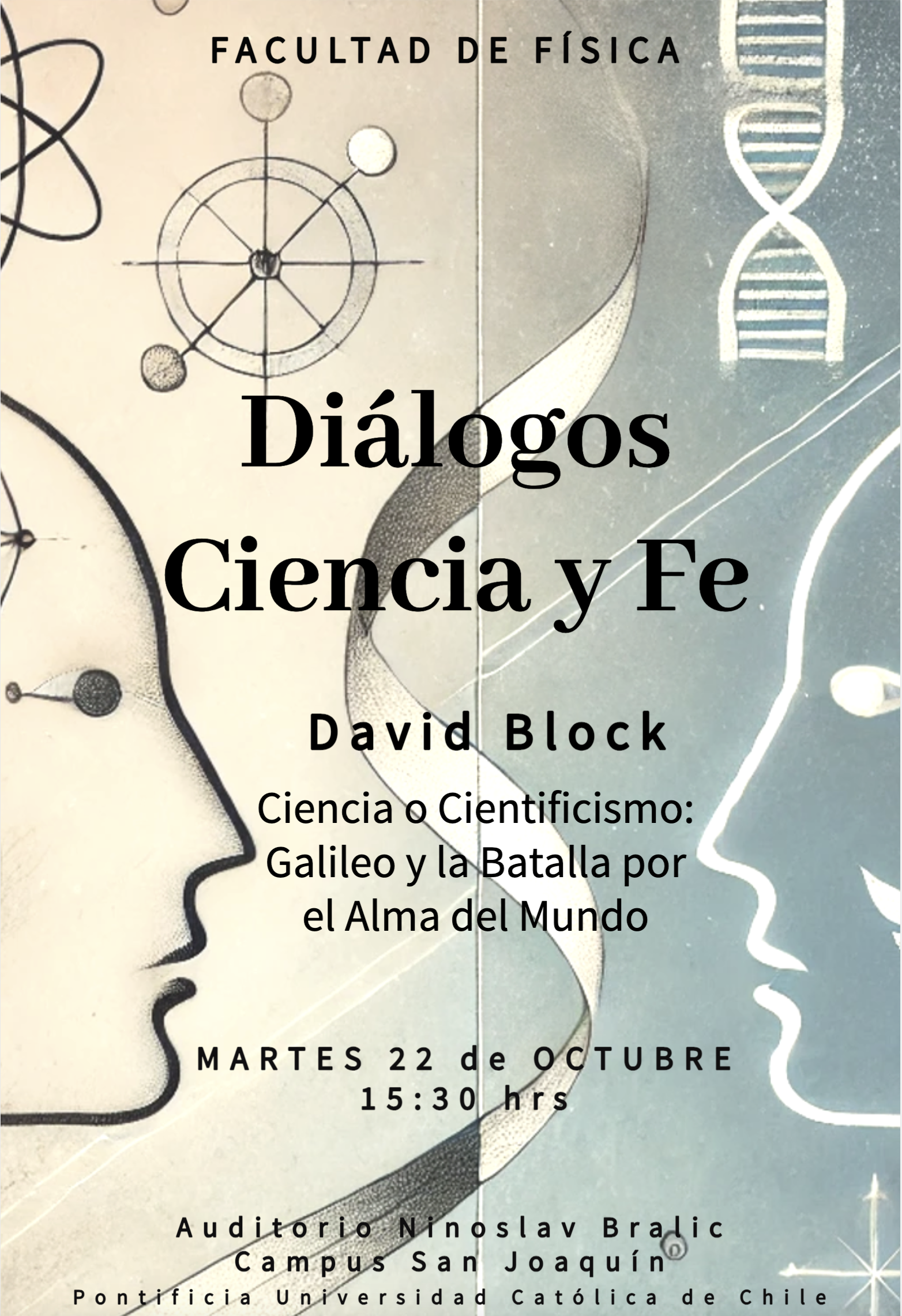 Ilustración charla D. Block Ciencia y Fe